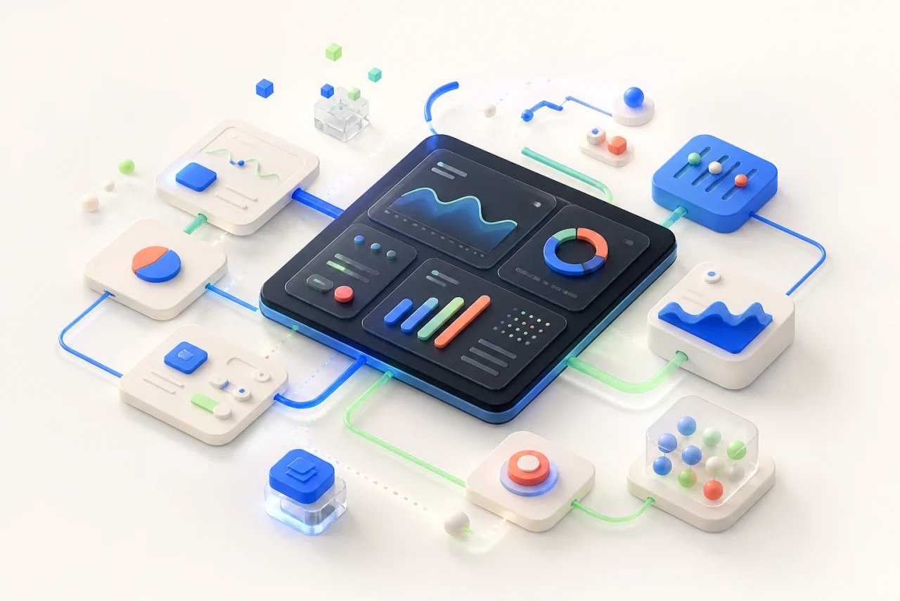 Connected modules surrounding a single operations dashboard